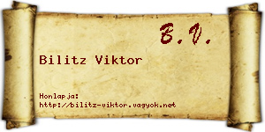 Bilitz Viktor névjegykártya